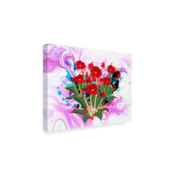 Ata Alishahi 'Red Flowers' Canvas Art,24x32